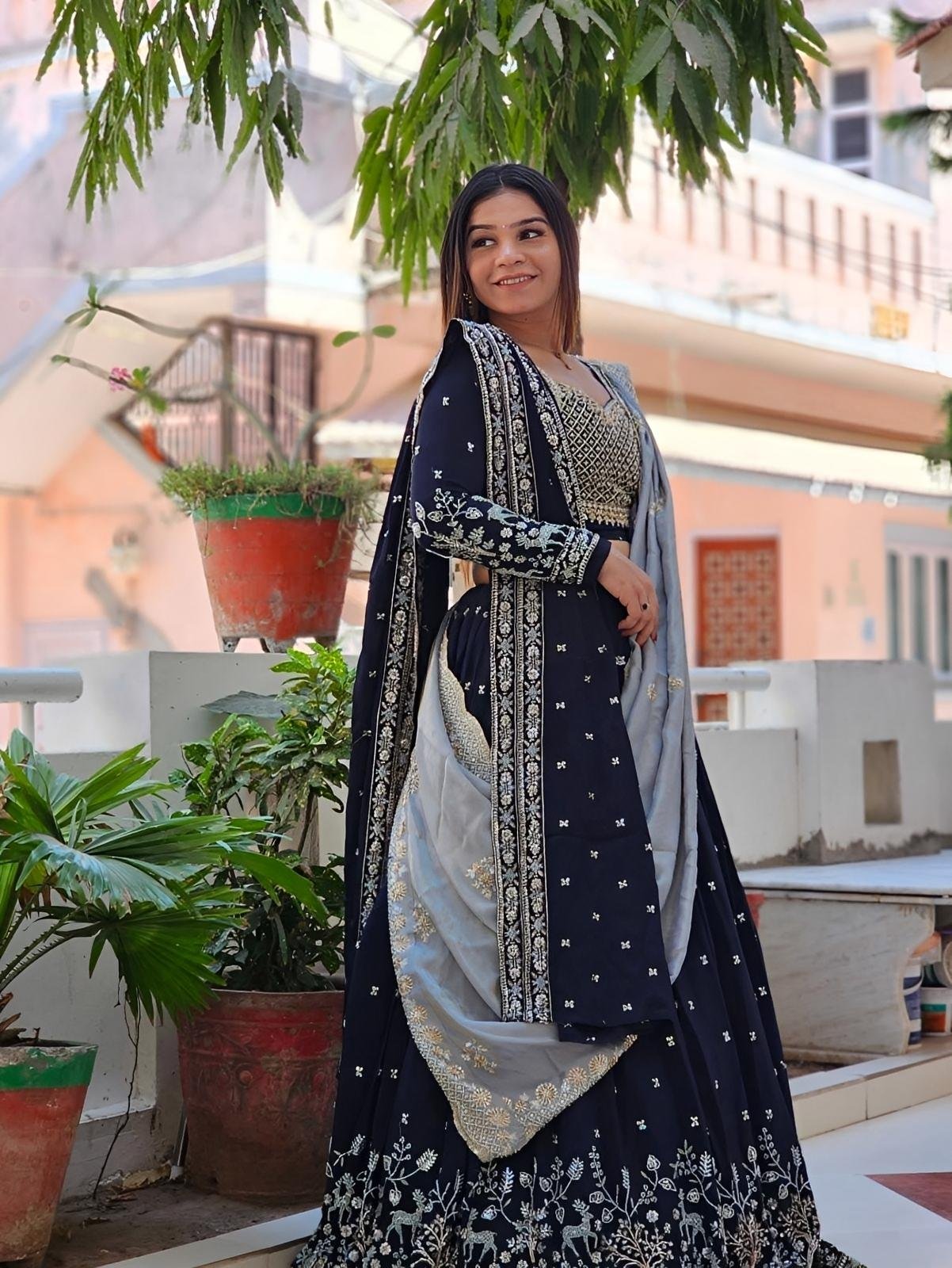 Heavy Flaired Lehenga With Two Dupatta